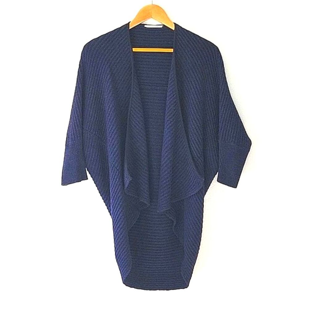 T Tahari Navy Blue Cardigan Sweater